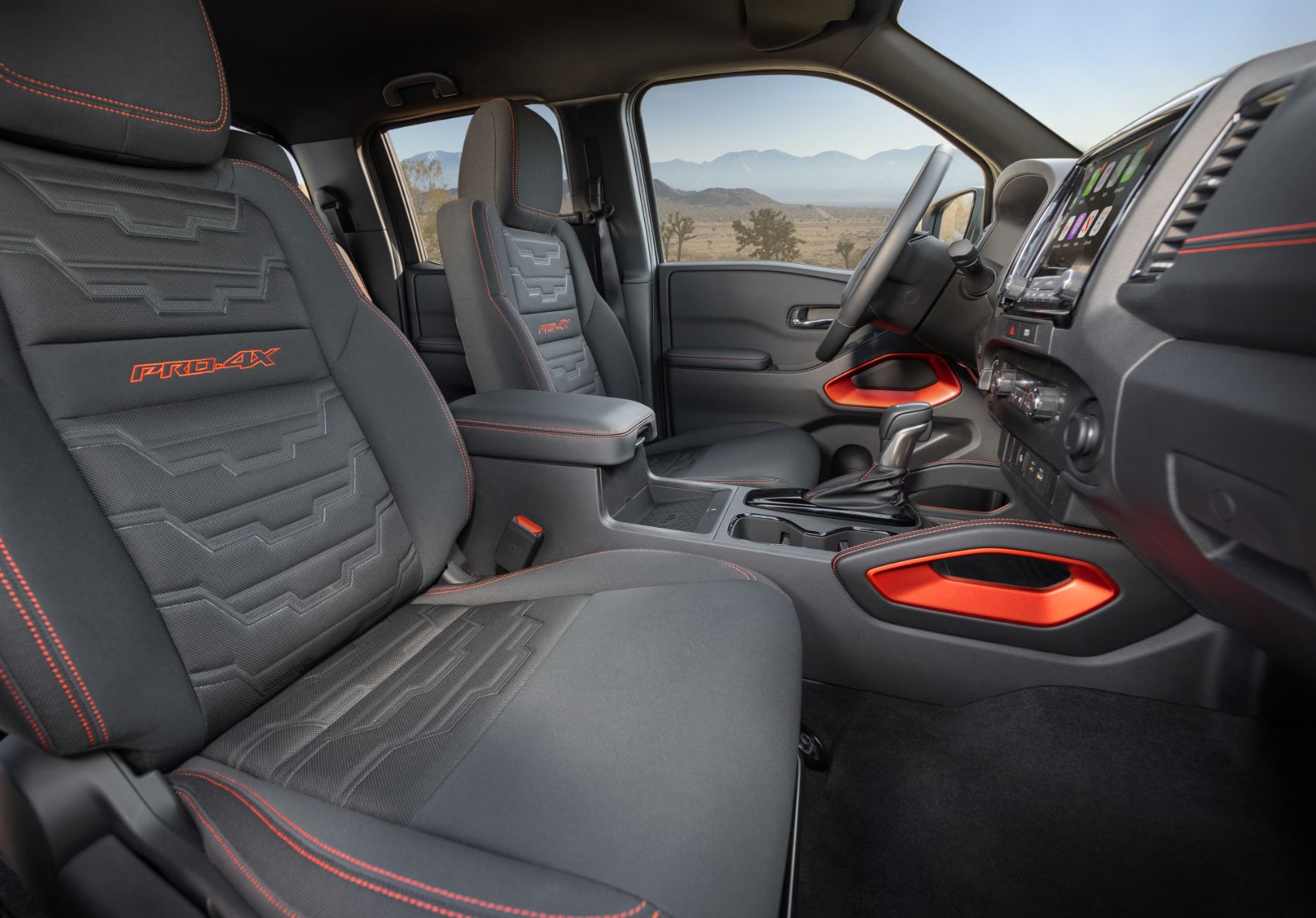 2022 Nissan Frontier PRO-4X interior layout.
