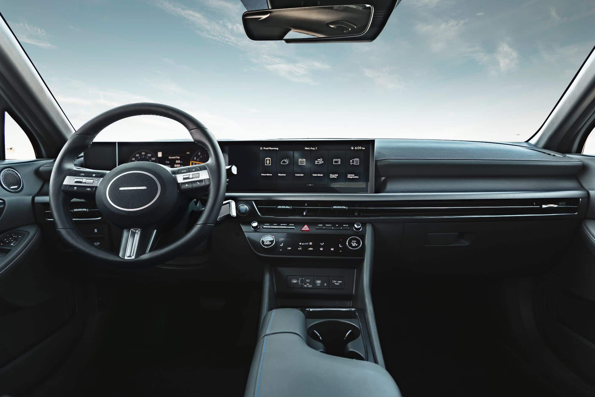 2025 Hyundai Sonata Hybrid Limited interior layout.