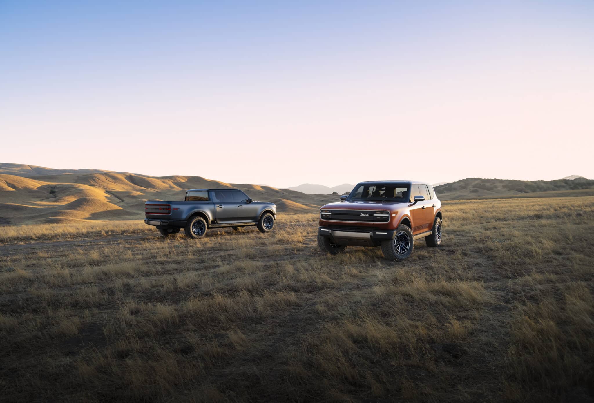 Scout Motors Traveler SUV and Terra truck.